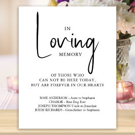 Personalisierte Gedächtnisnamen Hochzeitstunde Poster