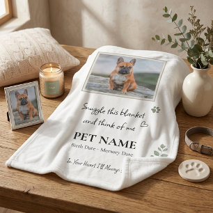 Personalisierte Gedenk-Fotodecke Sage Botanical Fleecedecke
