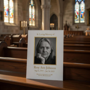 Personalisierte Gedenk Funeral Foto Gebetskarte Folien Feiertagskarte