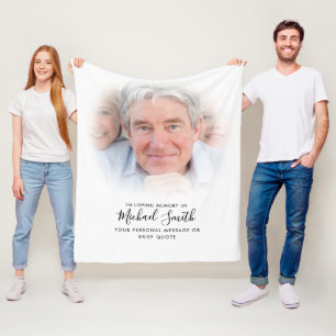 Personalisierte Gedenk-Tribut-Foto-Fleece-Decke Fleecedecke