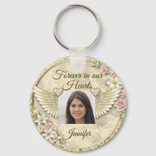 Personalisierte Gedenkfotovorlage Schlüsselanhänger
