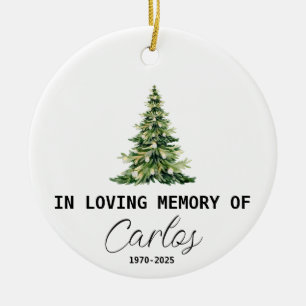 Personalisierte Gedenkstätte Minimalistisch, In Li Keramik Ornament
