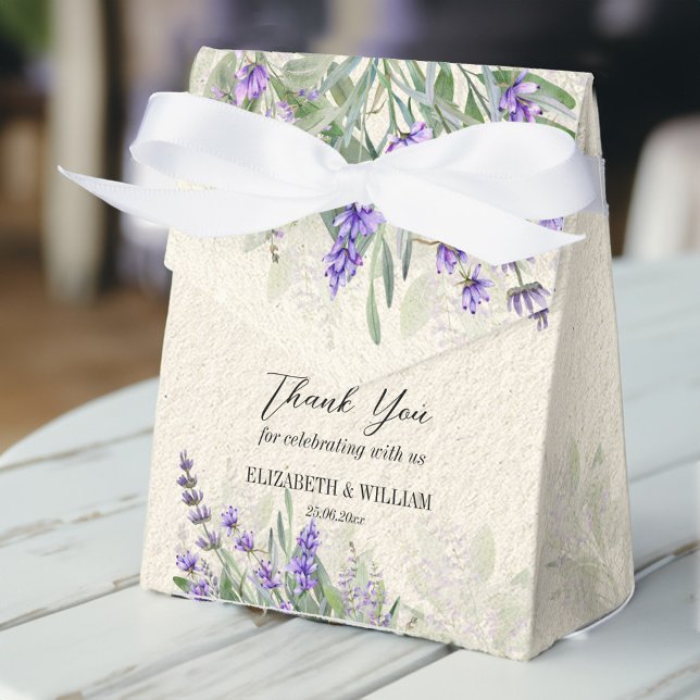 Personalisierte Gefälligkeitsboxen für rustikale L Geschenkschachtel (Rustic lavender personalized favor boxes wedding favors cute favor box lavender themed)