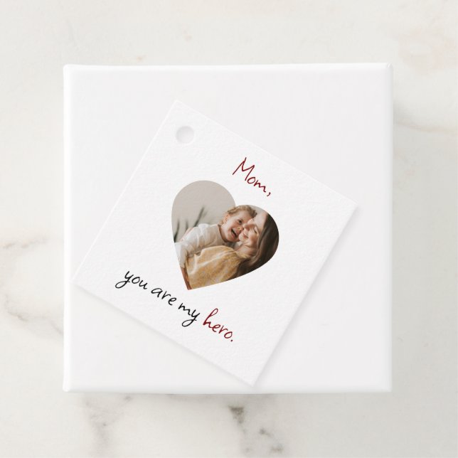 Personalisierte Gefälligkeitstags für Hero-Mama Geschenkanhänger (Beispiel)