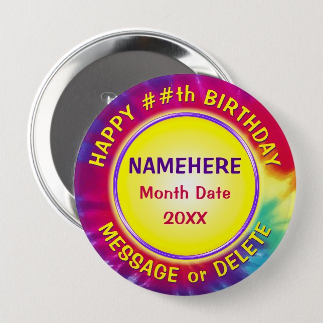 Personalisierte Gefärbte Krawatte Gastgeschenke fü Button (Vorne & Hinten)