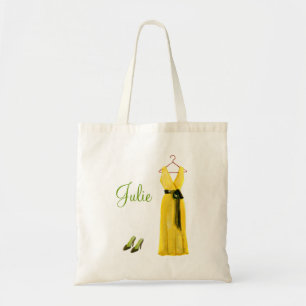 Personalisierte gelbe Brautjungfern-Tasche Tragetasche