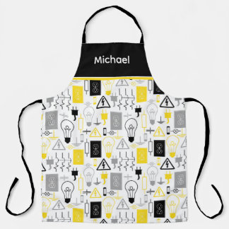 Personalisierte gelbe elektrische Schürze