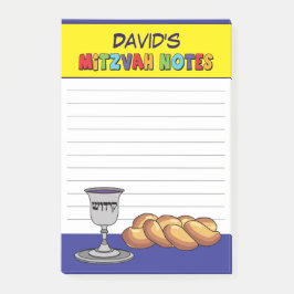 Personalisierte gelbe Kiddusch Mitzwa Post-it Klebezettel