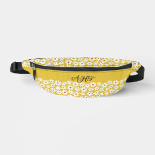 Personalisierte Gelbe Margerite 2-seitig bedruckte Bauchtasche