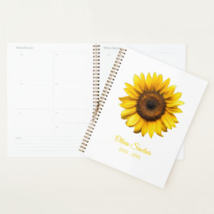 Personalisierte Gelbe Sonnenblume Planer