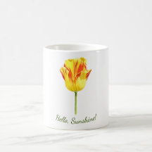 Personalisierte gelbe und rote Tulpe