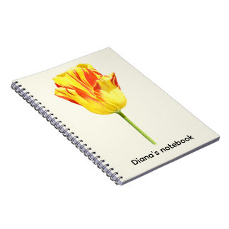 Personalisierte gelbe und rote Tulpe Notizblock