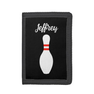Personalisierte Geldbörse mit Bowling Button-Desig