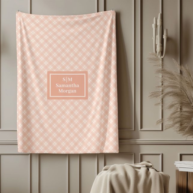 Personalisierte gemütliche Korallen-Wurfdecke - st Fleecedecke (Personalized Cozy Coral Throw Chic Gift for Her)