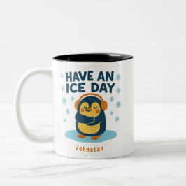 Personalisierte gemütliche Pinguin-Tasse - "Haben  Zweifarbige Tasse