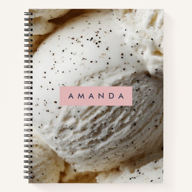 Personalisierte Gemütlichkeit Vanilla Besichtigung Notizbuch (Vorderseite)