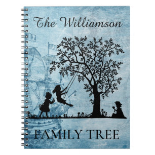 Personalisierte Genealogie Vintage-Familienbaum Notizblock