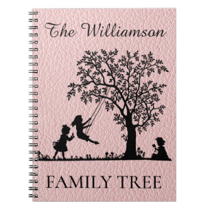 Personalisierte Genealogie Vintage-Familienstammba Notizblock