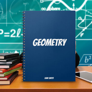 Personalisierte Geometrie Einfach Königlich Blau Notizblock