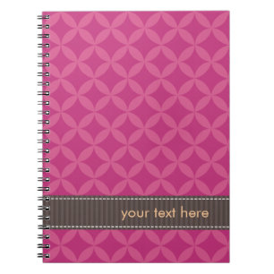 Personalisierte geometrische Diamanten rosa Flamb Notizblock