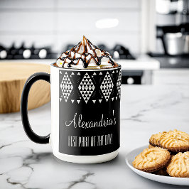 Personalisierte geometrische Dreiecke Tasse