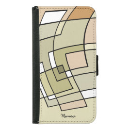 Personalisierte geometrische Herbstkunst Abstrakte Geldbeutel Hülle Für Das Samsung Galaxy S5