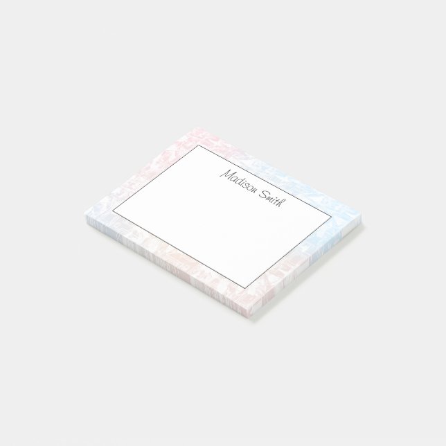 Personalisierte geometrische  post-it klebezettel (angewinkelt)