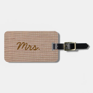 Personalisierte Gepäckanhänger 'Mrs. Rustic Burlap