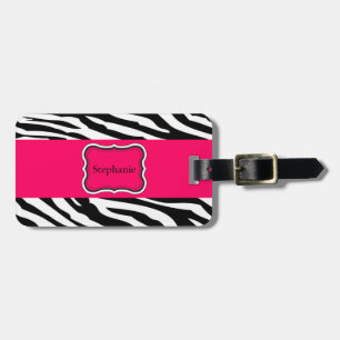 Personalisierte Gepäckmarke "Black and White Zebra Gepäckanhänger