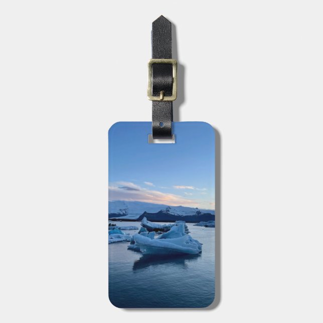 Personalisierte Gepäckmarke - Island Gepäckanhänger (Vorderseite vertikal)