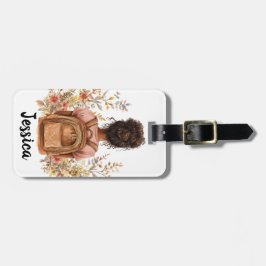 Personalisierte Gepäckmarke - Schwarze Frau Gepäckanhänger