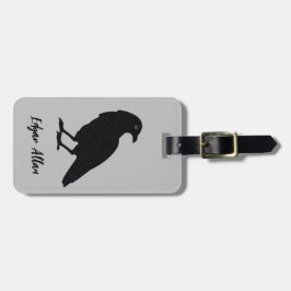 Personalisierte Gepäckmarke Silber und Schwarz | R Gepäckanhänger