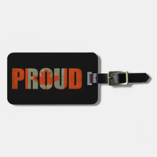 Personalisierte Gepäckmarke unter der Flagge von K Gepäckanhänger
