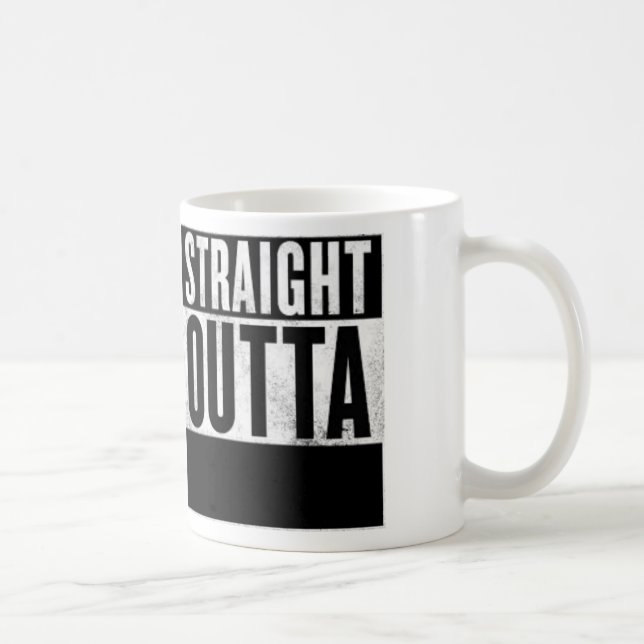 Personalisierte GERADE OUTTA Kaffee-Tassen Kaffeetasse (Rechts)
