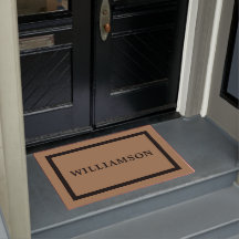 Personalisierte Gerahmt-braune Schwarz Begrüßungst