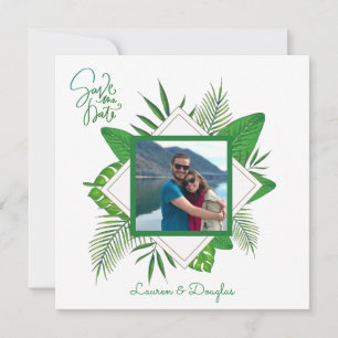 Personalisierte Gerahmte Paare Foto Save the Date Einladung