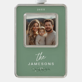 Personalisierte Gerahmte Weihnachtsschmuck Rahmen-Ornament Silber