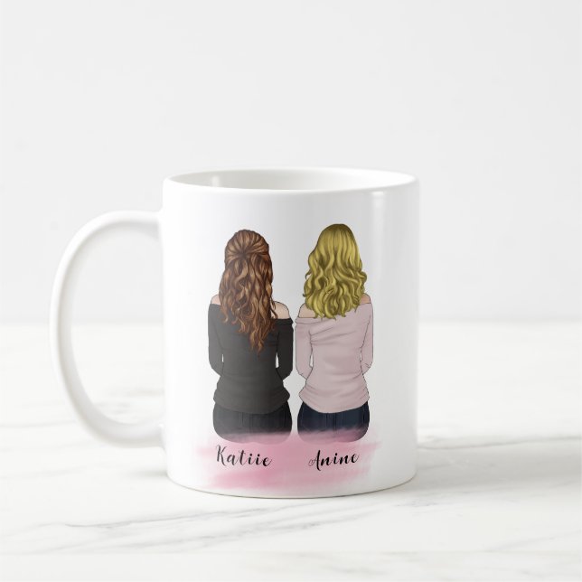 Personalisierte Geschenkbotschaft für den besten F Kaffeetasse (Links)