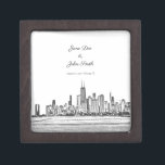 Personalisierte Geschenkboxen Chicago Skyline Kiste<br><div class="desc">Diese personalisierte Geschenkboxen ist perfekt als Gastgeschenk Hochzeit oder als Geschenk für die Neuvermählten!</div>