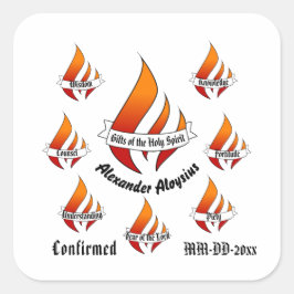 Personalisierte Geschenke der Heiligen Geistbestät Quadratischer Aufkleber