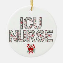 Personalisierte Geschenke der ICU-Krankenschwester Keramik Ornament