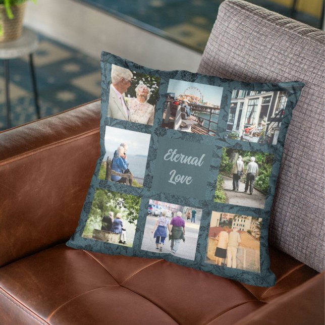 Personalisierte Geschenke für ältere Eltern grün Kissen (Personalized Gifts for Older Parents Couples)
