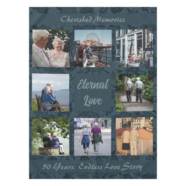 Personalisierte Geschenke für ältere Eltern grün Tischdecke (Vorderseite)