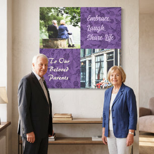 Personalisierte Geschenke für ältere Eltern Paare Leinwanddruck
