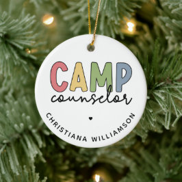 Personalisierte Geschenke für Camp-Berater Keramik Ornament