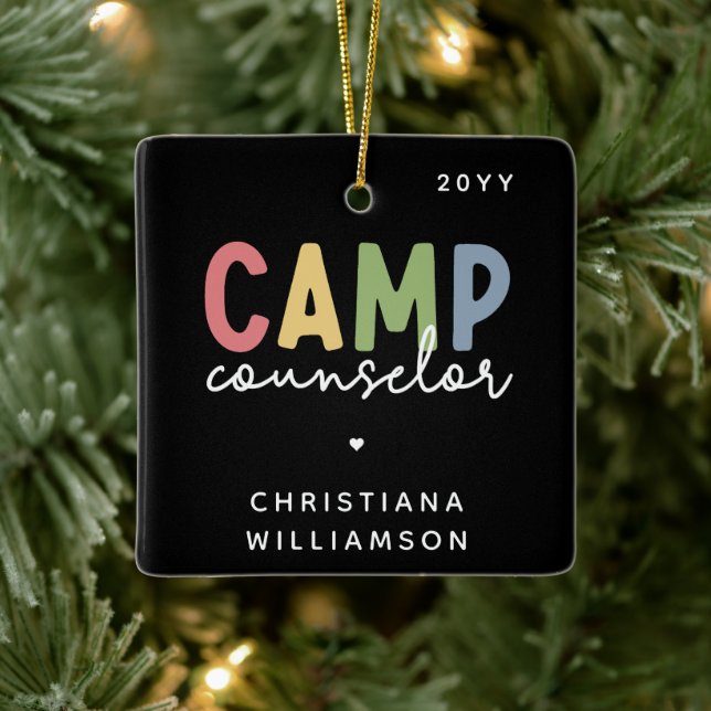 Personalisierte Geschenke für Camp-Berater Keramikornament (Baum)