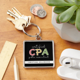 Personalisierte Geschenke für CPA Certified Public Schlüsselanhänger