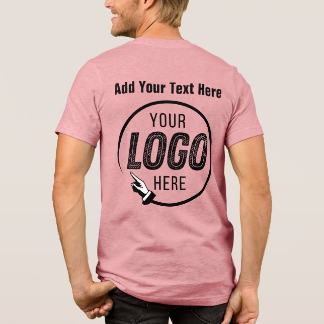 Personalisierte Geschenke für das Logo-Foto hinzuf Tri-Blend Shirt (Rückseite)