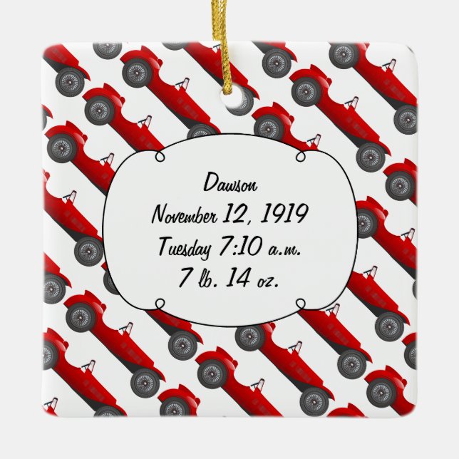 Personalisierte Geschenke für den Kleinkinder Keramikornament (Vorderseite)