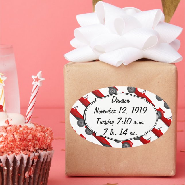 Personalisierte Geschenke für den Kleinkinder Ovaler Aufkleber (Party)